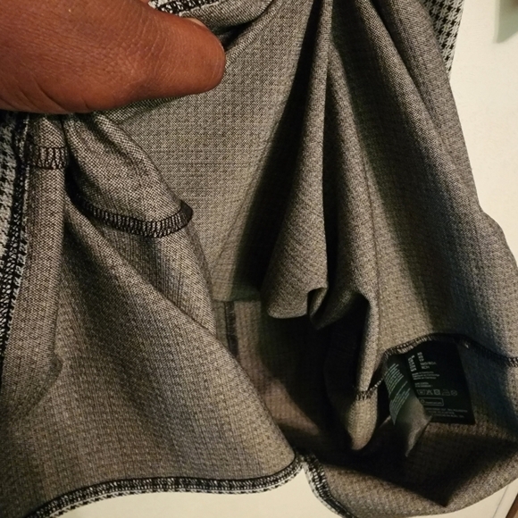 H&M Tailored Jersey Dress Light Beige/Black Checked Size XS - Picture 6 of 12